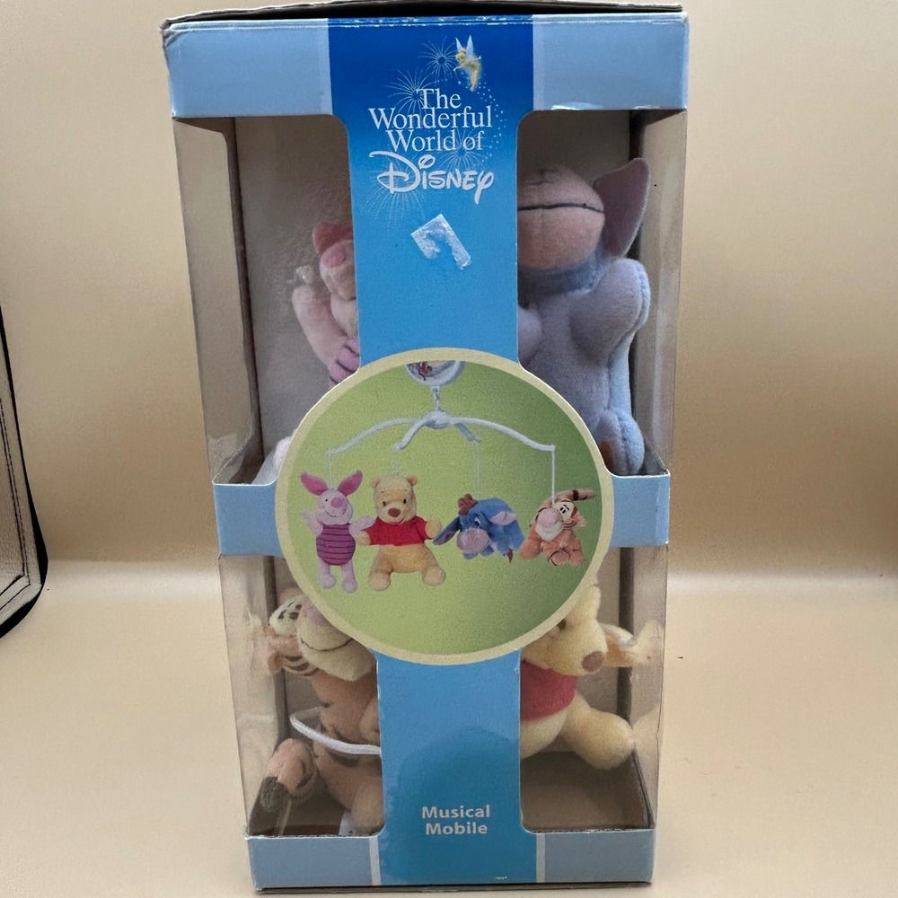 Disney Winnie the Pooh Musical Crib Mobile Dolly Inc Plush Figures Incomplete